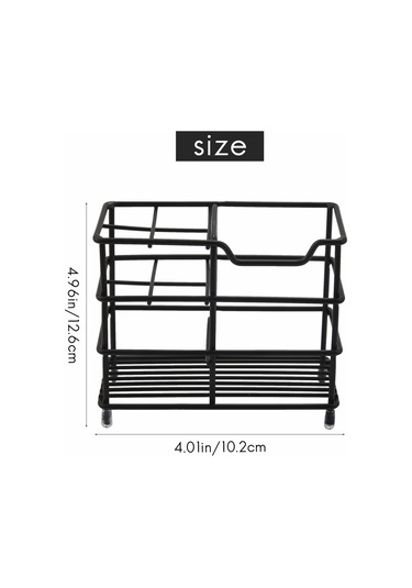 Xurunkeji Paslanmaz Çelik Diş Fırçası Tutucu, Elektrikli Diş Fırçası İçin Çok İşlevli Banyo Diş Macunu Tutucu Standı, Siyah Siyah