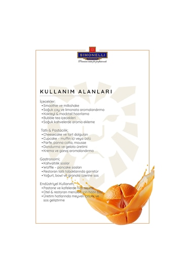 Simonelli Mandalina Meyve Püresi 1 KG