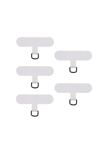 Unicomlifeerp Telefon Kordon Askısı - Kaymayı Önleyici, Renkli Contalı, Metal Klipsli, Model: Tether Tab Black Polyester / Naylon