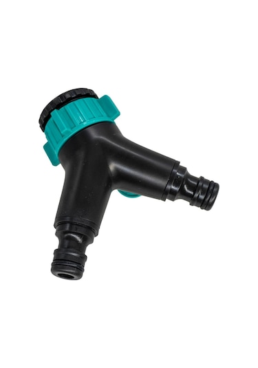Daye Dy8002l Çift Çıkışlı Vanalı Musluk Adaptörü 3/4" - 1" 3/4 - 1 İnç Uyumlu