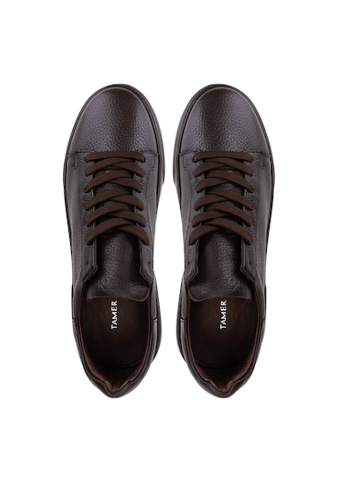 Tamer Tanca Erkek Hakiki Deri Kahverengi Taban Sneakers & Spor Ayakkabı 04 2501 Erk Ayk Y23 Khv Tbn/khv Fltr Kahverengi