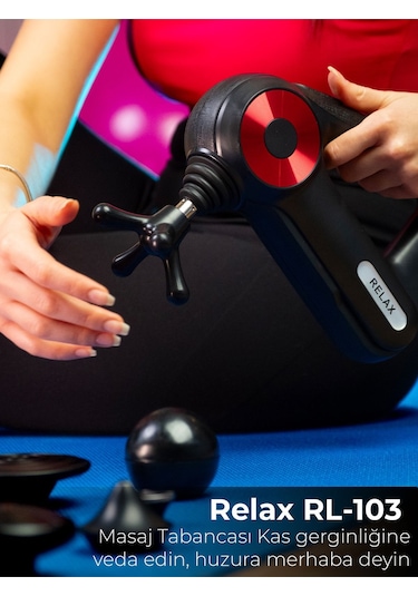 12 Başlıklı Vurmalı Masaj Tabancası Spor Sonrası Titreşimli Masaj Aleti Siyah