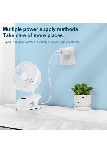 Led Ekranlı F601 Çok Fonksiyonlu Klipsli Elektrik Fan Blue