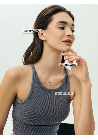 Fly Jewelry 925 Ayar Gümüş Kolye Ucu A Harfi 221751356