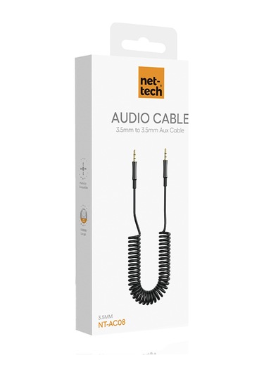 Nettech Nt-ac08 Plastik 100 Cm 3.5mm Aux Kablo Siyah