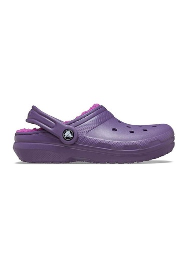 Crocs Classic Lined Clog K Çocuk Terlik - Gece Moru Mor