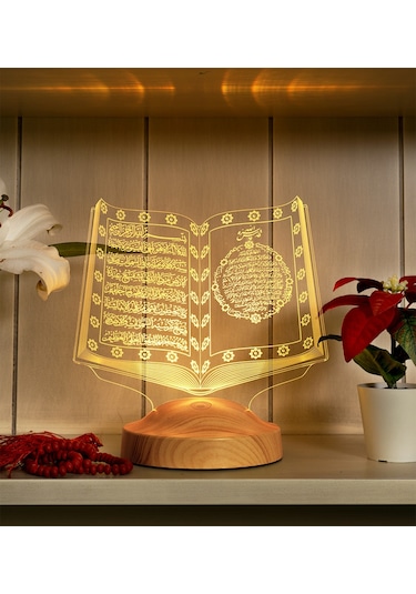 Kuran-ı Kerim Model 3 Boyutlu Led Lamba
