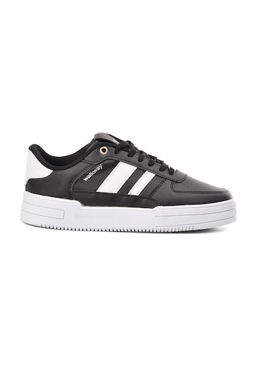 Walkway Sandy Siyah-Beyaz Tek Renk Sneaker Beyaz - Siyah
