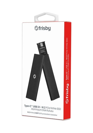 Frisby FHC-M2305 Type-C™ USB 3.1 - M.2 PCIe NVMe SSD Alüminyum Di