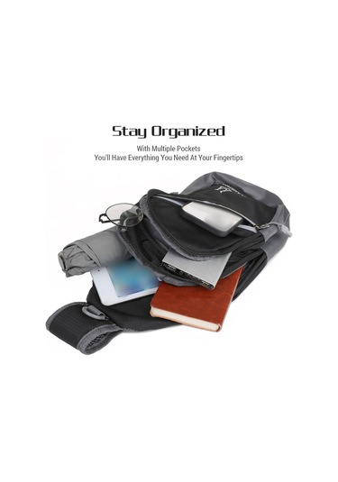 Fosenze Su Geçirmez Nilon Askılı Çanta, Ultra Hafif, Kulaklık Delikli, Sprey Ambalajlı, Günlük Ve Seyahat İçin Mavi 5602 Koyu Mavi