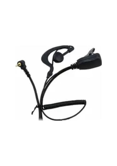 Aselsan Pm865 Uyumlu Kancalıs Spirallı Kulaklık Siyah