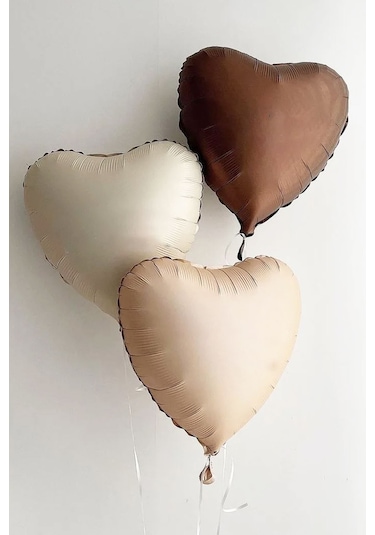 Kalp Folyo Balon Bej 18 Inc Bej
