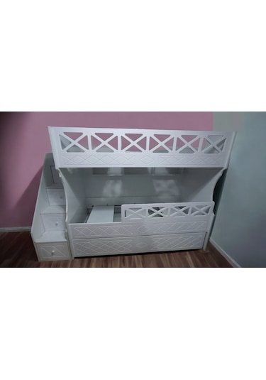 Cordoba Tamamı Mdf Lake Boyalı Yavrulu 3 Lü Ranza B