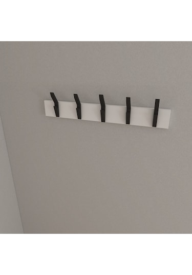 Hepsi3boyutlu Modern Duvar & Kapı Kanca Askılık - 5 Adet Siyah Kanca Askılık - Model No : 3 Siyah