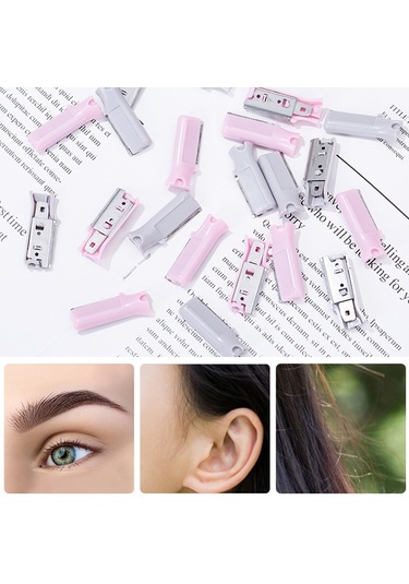 Sones Kaş Düzeltici İçin 10 Adet Paslanmaz Çelik Microblading Bıçağı Gri