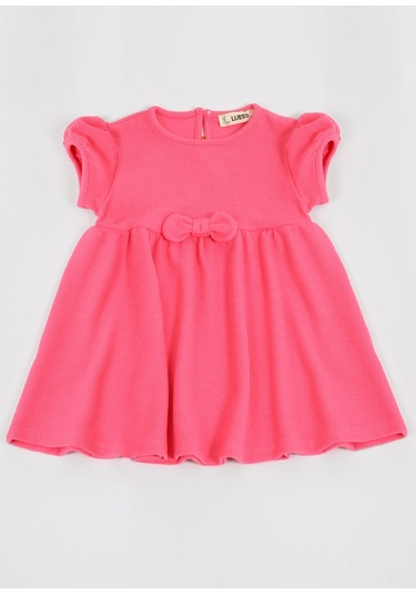 Luess Kız Çocuk Fiyonk Detaylı Elbise-pembe Pembe