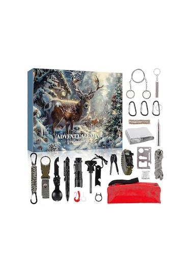 Survival Kit Advent Calendar For Men - Survival Tools Advent Calendar For Adult