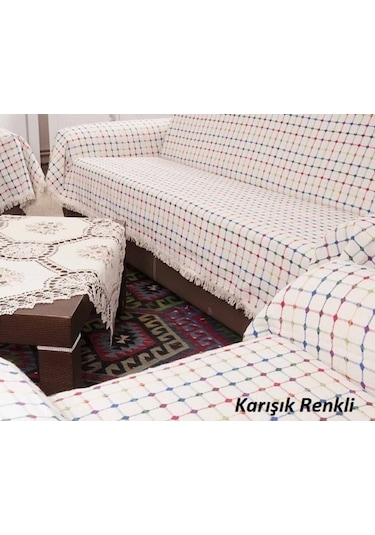 Buldan Pamuklu Maxi Koltuk-Çekyat Örtüsü (3+3)