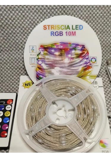 10 Metre, Led Şerit, Usb Bağlantılı, Kumandalı, Ambiyans Işığı Sdr-led-109 Çok Renkli