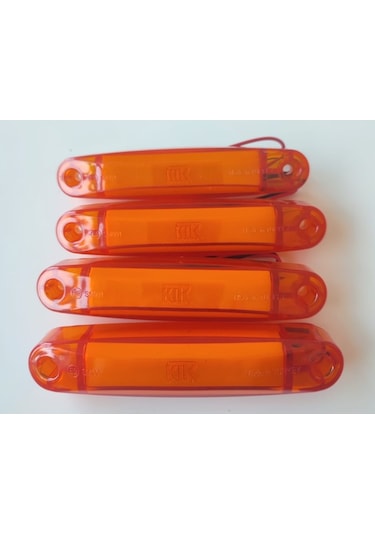 4 Adet Kalın Neon Led Lamba Turuncu 12-24 Volt
