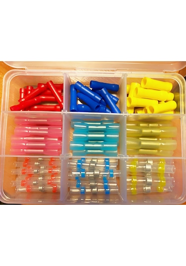 Maasco 74 Adet lehimli daralanlı sıkmalı ek muf kablo birleştiri