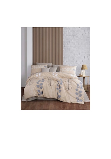 Çift Kişilik Nevresim Takımı Pamuklu Doğal Esinti Çok Renkli