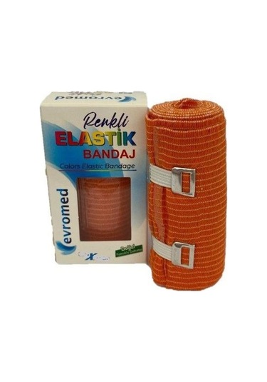 Evromed Elastik Bandaj 8 Cm X 150 Cm Turuncu