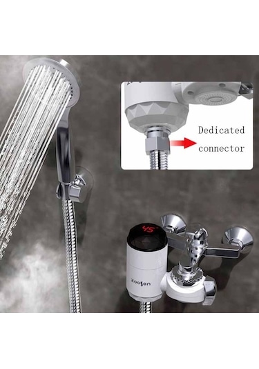 Dancemonkey Zoosen Tipi Su Stili: Hızlı Isıtmalı Musluk Fişi, Elektrikli Cbtx Beyaz Bağlantı Anında Ab Vw Çok Renkli