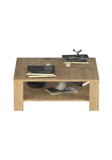 New Line Kare Orta Sehpa - Florida Meşe 90x42x90 Cm Kahverengi