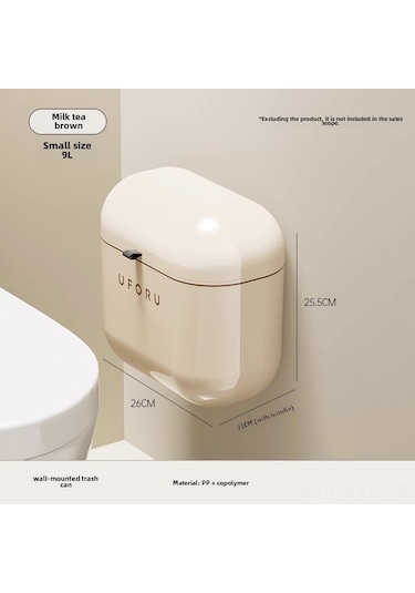 Kosona Banyo/mutfak Duvar Tipi Açık Açılışlı Poşet Kutusu - Deliksiz Kurulum, Su Geçirmez, Koku Engeli, Orta Boy Diğer