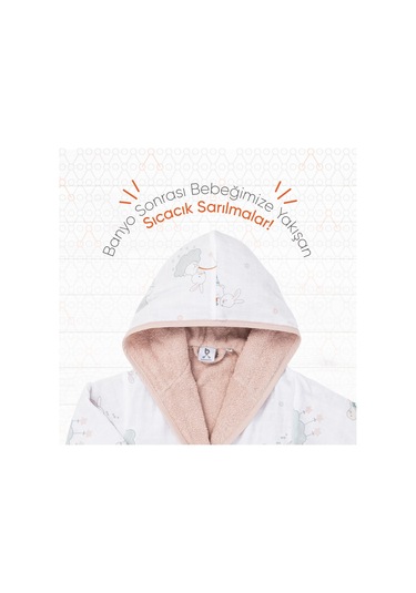 Gezenbebe Hero Desenli Müslin Ve Havlu Bebek Çocuk Bornozu 12 - 24 Ay