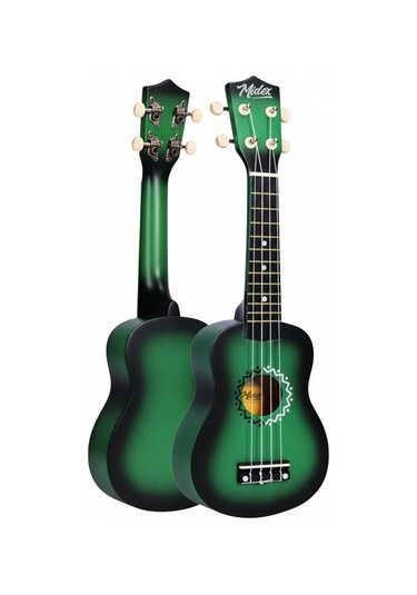 Midex Ukx-500gr Sunburs Efektli Maun Soprano Ukulele Full Set