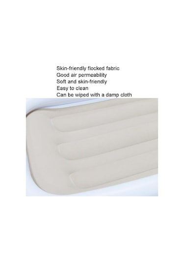 Wondernest Açık Hava Seyahat Bebek Şişme Yatak Araba/uçak Katlanır Yatak, Gri + Emniyet Kemeri Çok Renkli