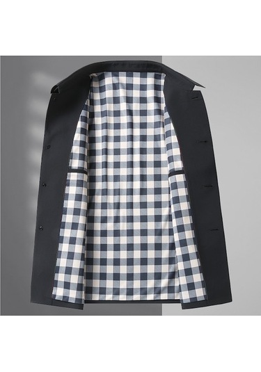 Yingfu Erkek Business Casual Ceket - Bordo Renkli Bordo