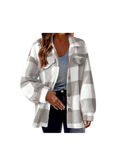 Yeni Sonbahar Ve Kış Kuzu Derisi Ceket Peluş Mont Yeşil Yeşil