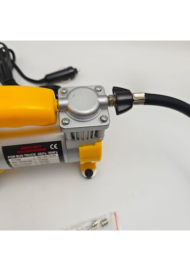 Metal Yüksek Güçlü Elektrikli Lastik Hava Pompası Sarı