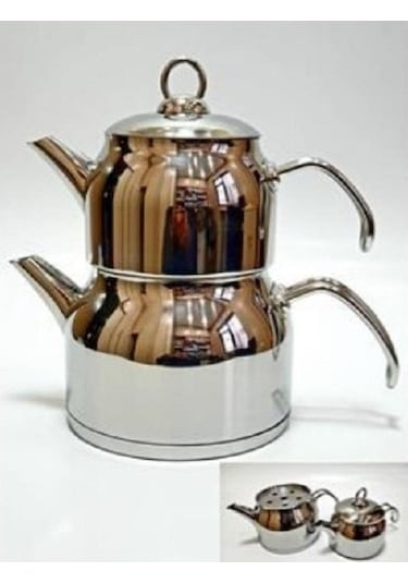 Sude Sum01 Mini Metal Saplı Çaydanlık Gri