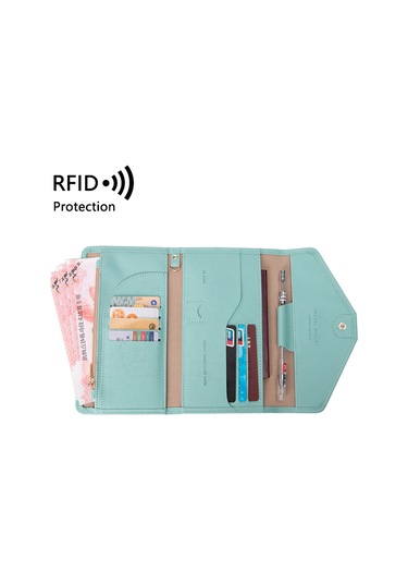 Yuntech01 2023 Yeni Siyah Rfıd Kişisel Belge Organizer - Pasaport, Bilet, Kredi Kartı, Telefon Ve Para Saklama Bölümleriyle Seyahat Cüzdanı Siyah