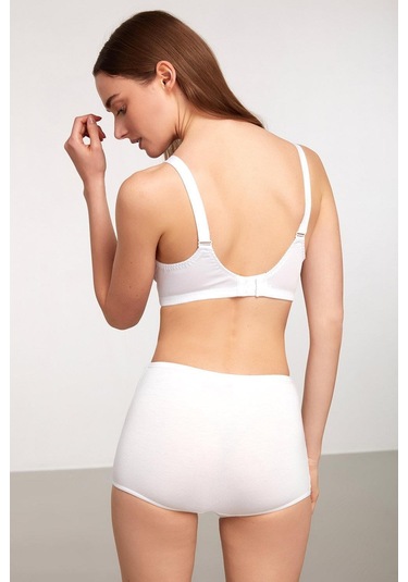 Kom Basic Kadın Short Külot 2li Beyaz Beyaz