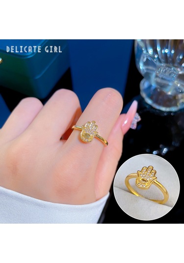 Ayarlanabilir Açıklığa Sahip Zarif Zirkon Yüzük No.11 Çok Renkli