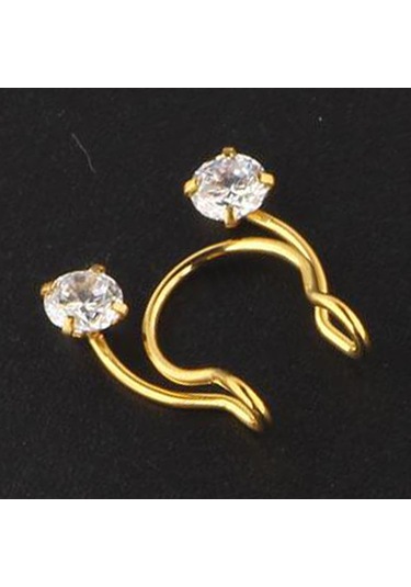 Suntek Paslanmaz Çelik Burun Halkası 8mm Döngü Çember Altın