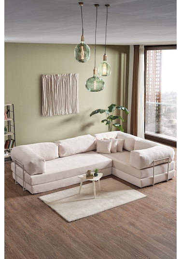 Legom Lucas Aktivite Koltuğu Yatak Olabilen Çok Amaçlı Kanepe L Koltuk Krem Krem