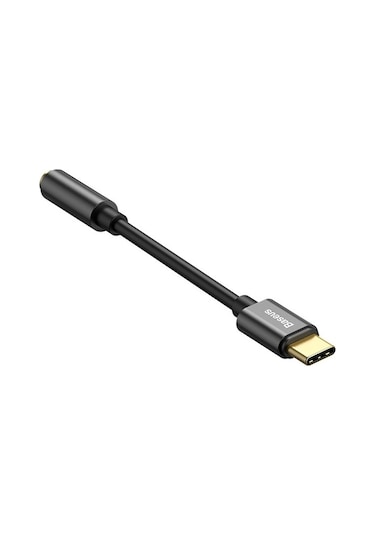 Baseus Catl54-01 L54 Type-c Aux Kulaklık Adaptörü 3.5 Jack Ses Kablosu Siyah
