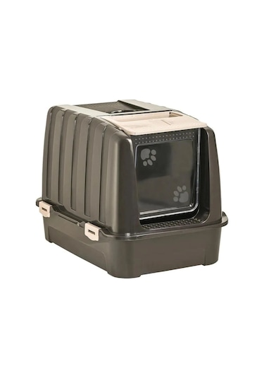 Pribor Hz-335 Kedi Köpek Evcil Hayvan Tuvaleti Büyük Boy Siyah Bej