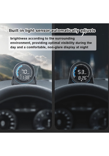 Wezone Siyah Gps Araçüstü Gösterge: Gerçek Zamanlı Hız Kmh/mph , Yükseklik, Yön, Aşırı Hız Ve Yorgunluk Uyarısı, Evrensel Uyumlu