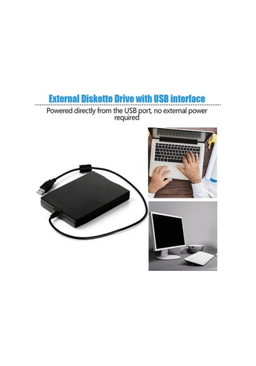 Youtek Usb 2.0 Dışarıdaki 3.5 İnç Floppy Disk Sürücü, 1.44mb/720kb Diskleri Okuyup Yazabilir, Siyah, Dizüstü Ve Masaüstü Bilgisayarlı Uyumlu