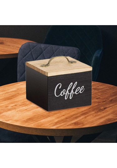 Suntek Kapaklı Kahve Pod Tutucu Tezgah Mutfak Masası Için Çok Siyah