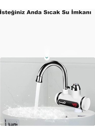 Tongxida Dailytech 3000w Elektrikli Anlık Su Isıtıcı Musluk Sıcaklık Gösterge -