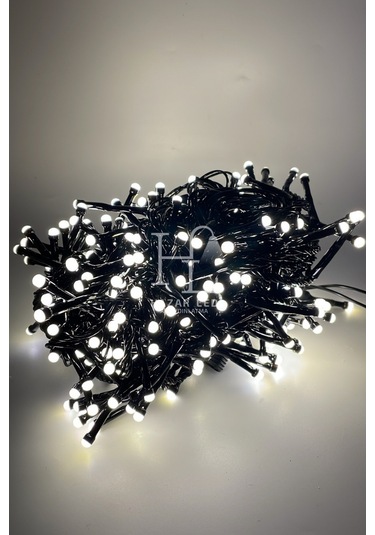 10 Metre Gün Işığı Kirpi Led Siyah Kablolu Jack Eklemeli Dekoratif Led Işık Yılbaşı Süsü Gün Işığı