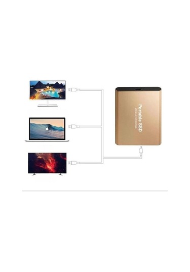 Moly Harici Ssd 2tb Usb 3.0 Altın 75x58mm, Hızlı Depolama Çözümü